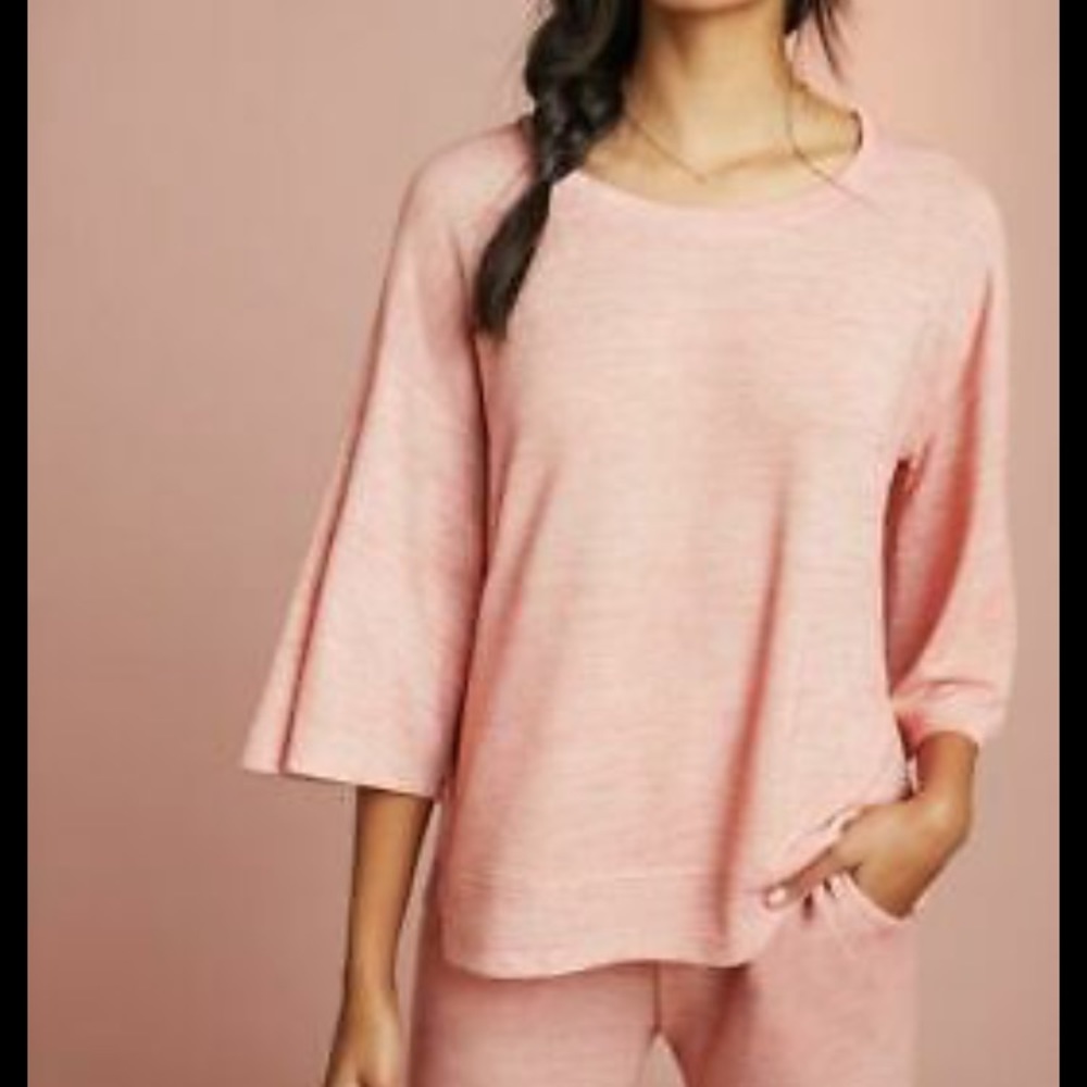 Sunday in Brooklyn Peach Lounge Top XS Grayson EUC